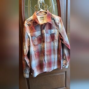 Mens Lake and Trail long sleeve button-down shirt.